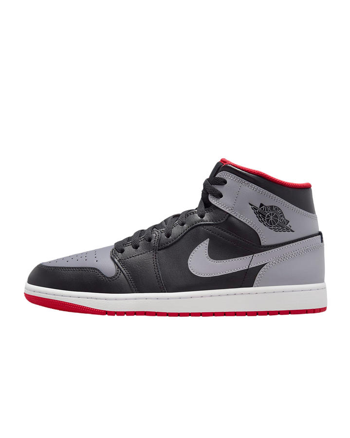 Jordan scarpa sneakers da uomo Air Jordan 1 Mid DQ8426 006 nero grigio Sportiamo