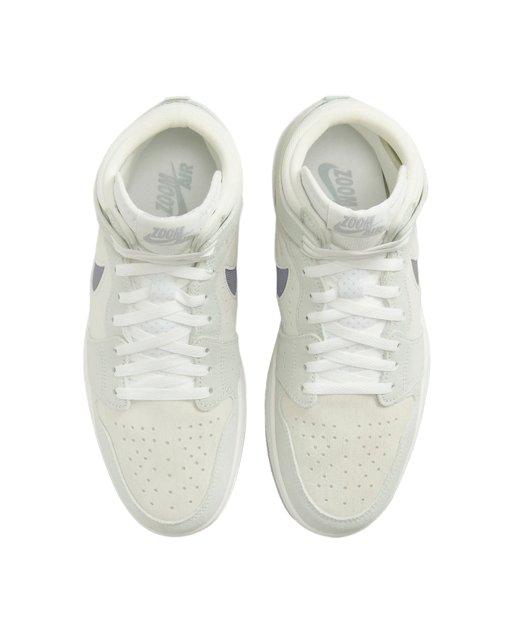Jordan scarpa sneakers da uomo Jordan Air 1 Zoom CMFT 2 DV1307-101 bianco argento sabbia grigio