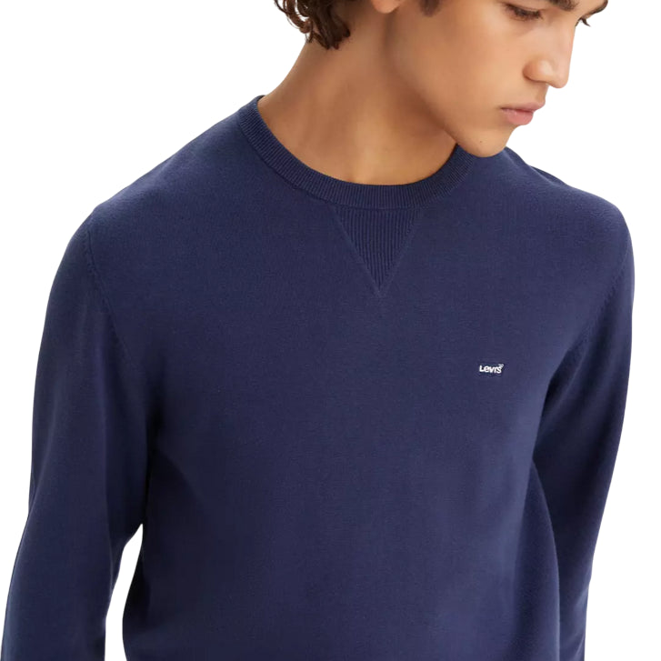 Levi's maglia girocollo da uomo Lightweight Housemark A72070002 blu
