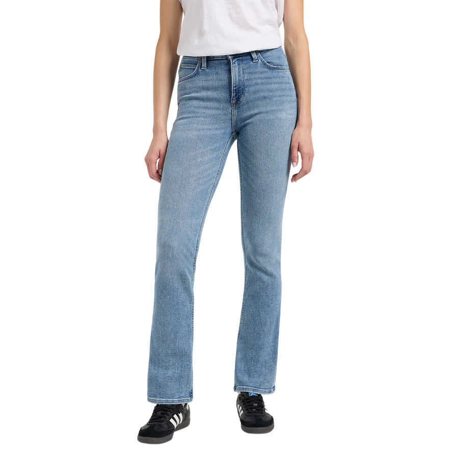 Lee pantalone jeans da donna a zampa Breese Boot 112363797 Mid Strength azzurro sbiadito