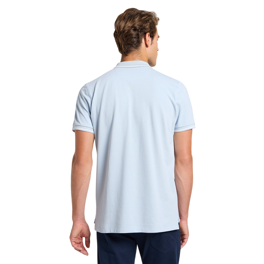 Lee polo manica corta da uomo in cotone pique 112363784 celeste