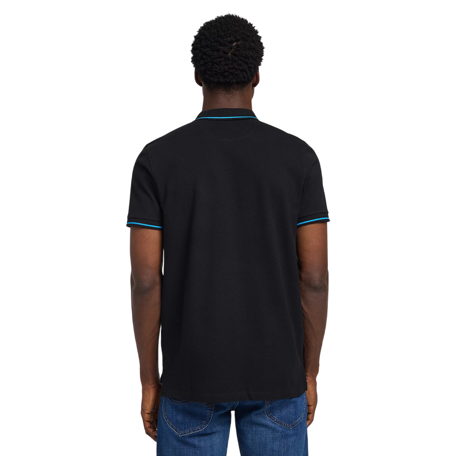 Lee polo manica corta da uomo in cotone pique L61ARL01 nero