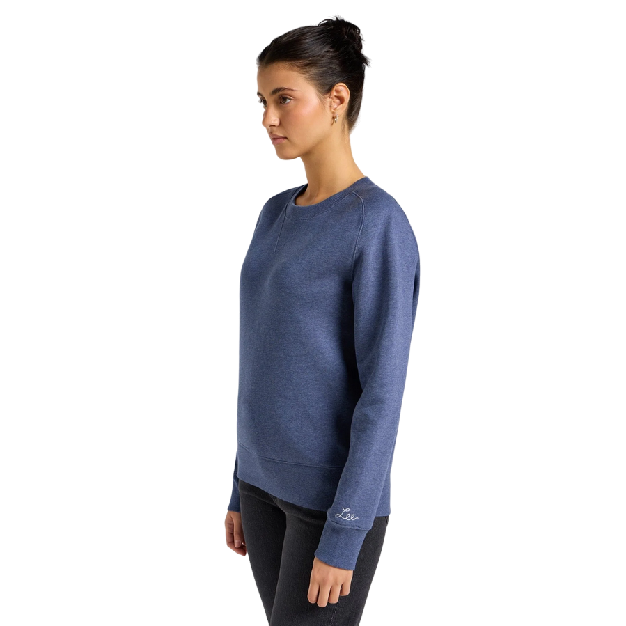 Lee felpa girocollo da donna Raglan 112355097 indaco