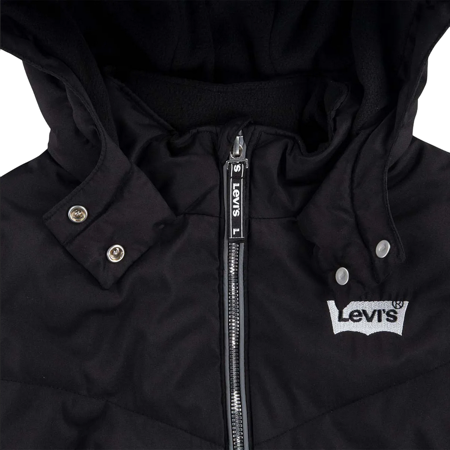 Levi's Giubbotto lungo con cappuccio Junior 4ED550-023 nero
