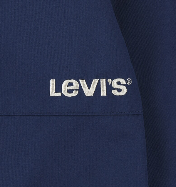Levi's Kids Giacca a vento con cappuccio da bambino Stowaway 8EK396-BCF blu