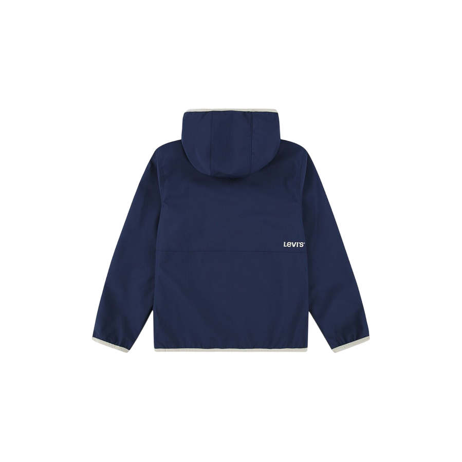 Levi's Kids Giacca a vento con cappuccio da bambino Stowaway 8EK396-BCF blu