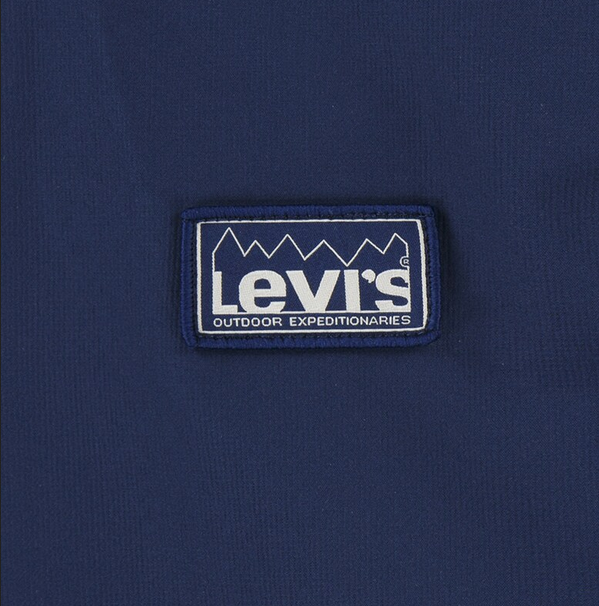 Levi's Kids Giacca a vento con cappuccio da bambino Stowaway 8EK396-BCF blu