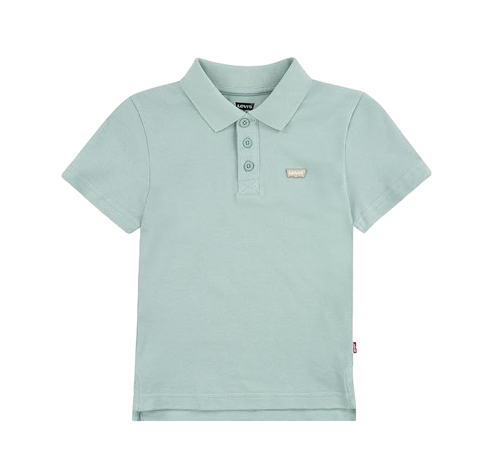 Levi's Kids Polo Piquet da ragazzo manica corta Back Neck Tape 8EA893-BIF 9EA893-BIF acqua