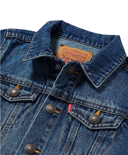 Levi's Kids giacca in jeans da ragazzo LVB Trucked 9E2058 M8X LW bristol blu medio