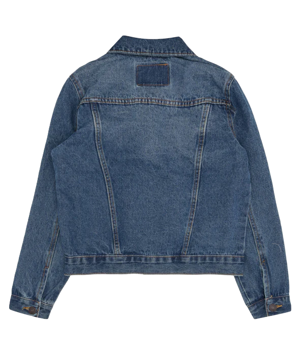 Levi's Kids giacca in jeans da ragazzo LVB Trucked 9E2058 M8X LW bristol blu medio