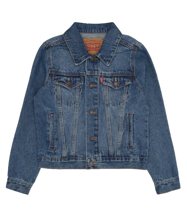 Levi's Kids giacca in jeans da ragazzo LVB Trucked 9E2058 M8X LW bristol blu medio