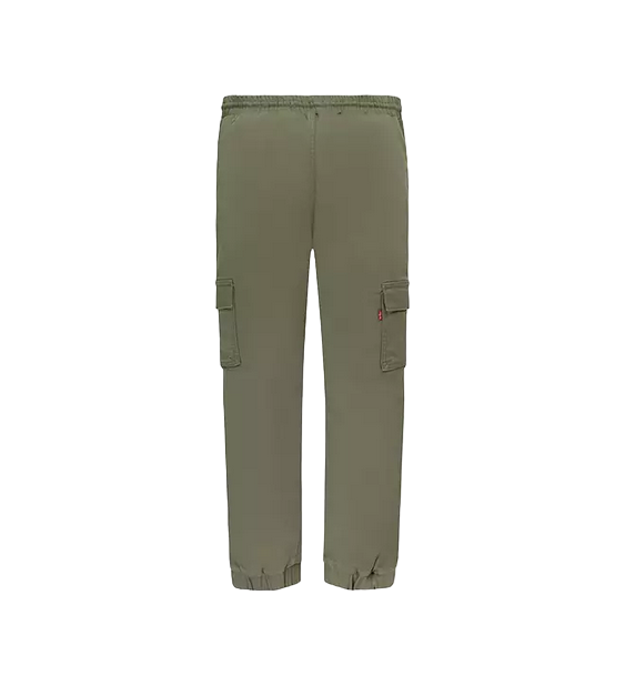 Levi's Kids pantalone Cargo da bambino con elastico in vita e la fondo 9EJ115-E6U verde oliva