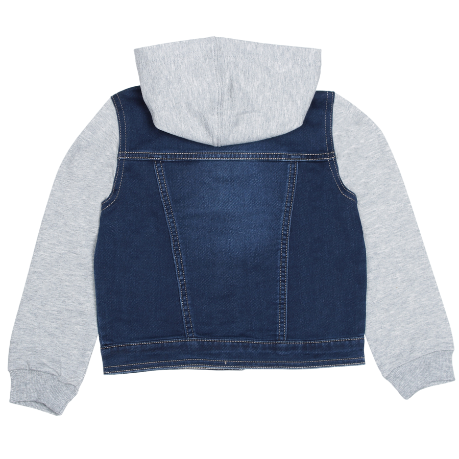 Levi's Kids giubbino in cotone con cappuccio da infant 6E8564-D1M blu scuro grigio 1