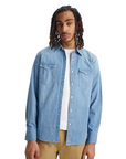 Levi's camicia da uomo in jeans a manica lunga Western Barstow 85744-0047 blu