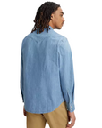 Levi's camicia da uomo in jeans a manica lunga Western Barstow 85744-0047 blu