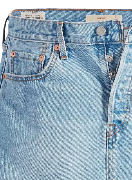 Levi's gonna in jeans da donna a vita media Icon Skirt blu chiaro