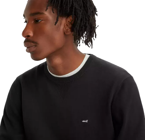 Levi's maglia girocollo da uomo Lightweight Housemark A72070001 nero