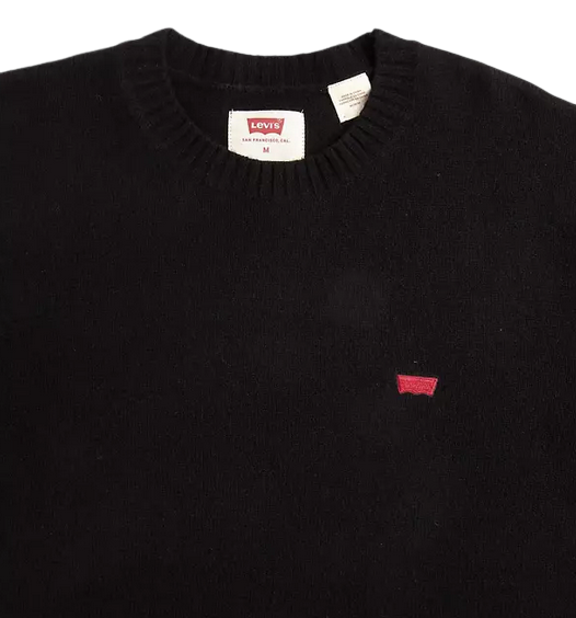 Levi's maglioncino girocollo da uomo manica lunga Housemark A4320-0005 nero