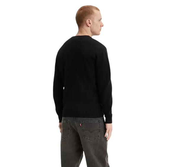 Levi's maglioncino girocollo da uomo manica lunga Housemark A4320-0005 nero