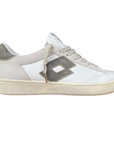Sneakers Lotto Leggenda Losanga '76 Crack 221893 1PL bianco-nero da uomo, vista laterale
