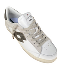 Sneakers Lotto Leggenda Losanga '76 Crack 221893 1PL bianco-nero da uomo, vista dall'alto tomaia in pelle