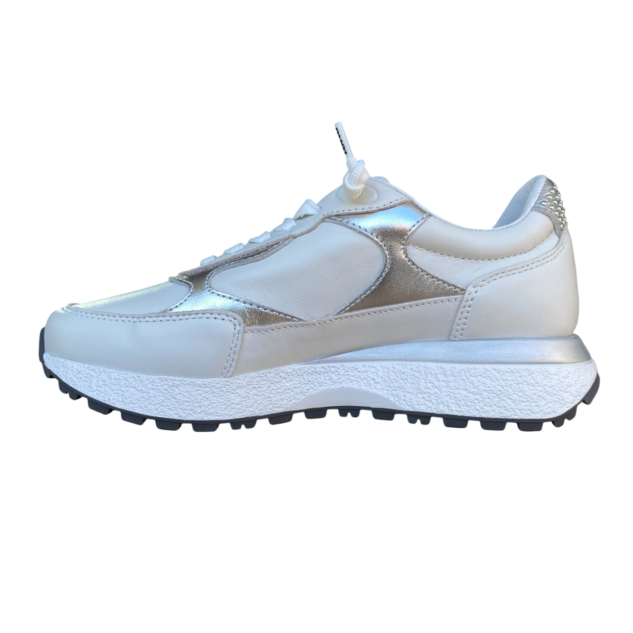 Lotto Leggenda – Scarpa Sneakers Donna Tokyo Aoyama Studs Bianco-Argento 223171-1VQ | Icona Urban, Pelle Premium, Comfort e Dettagli Preziosi - interno