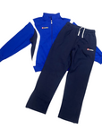 Lotto Tuta Felpata Junior Star M5245 Azzurro-Blu con cerniera vista frontale