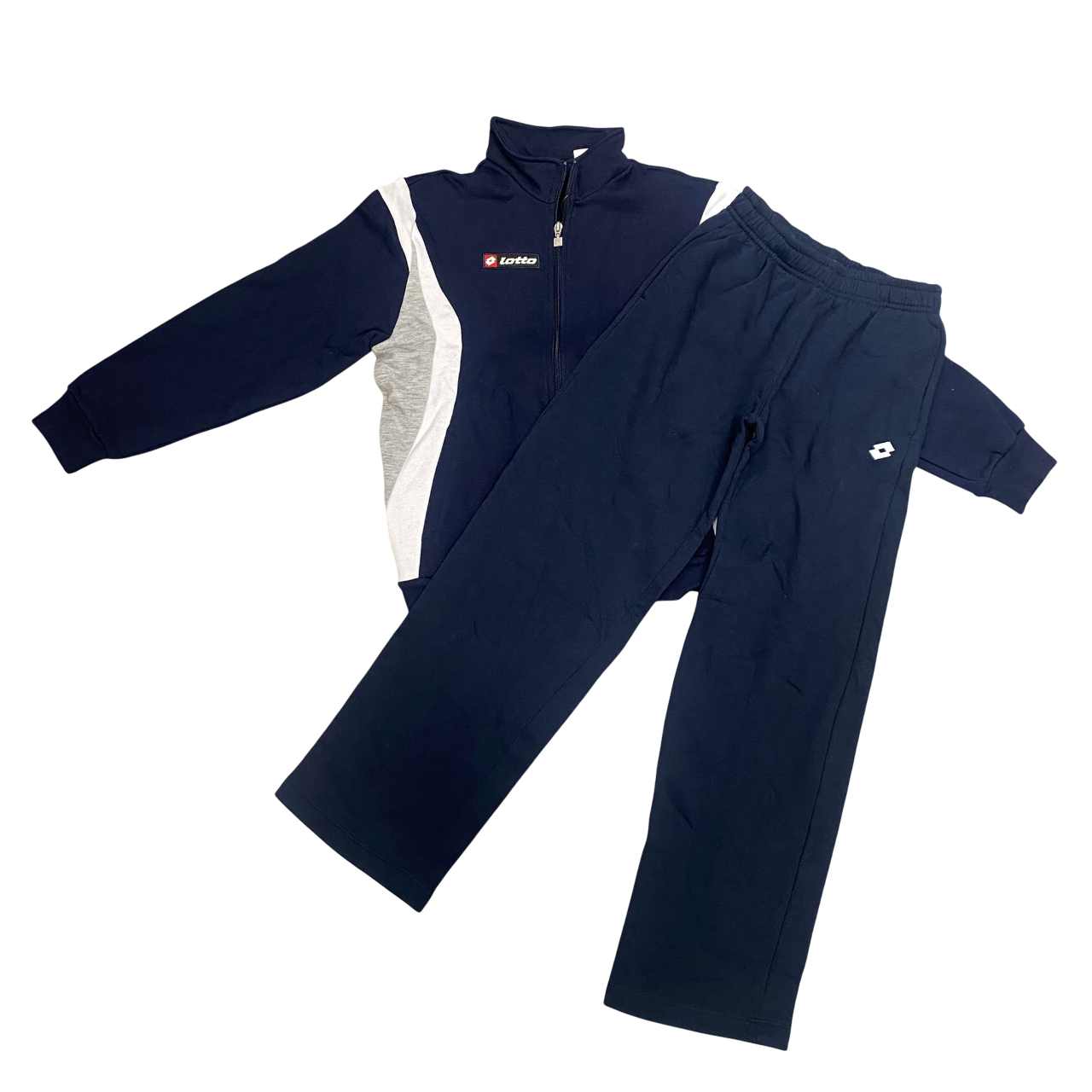 Lotto Tuta Felpata Junior Star M5246 Blu con cerniera vista frontale completa