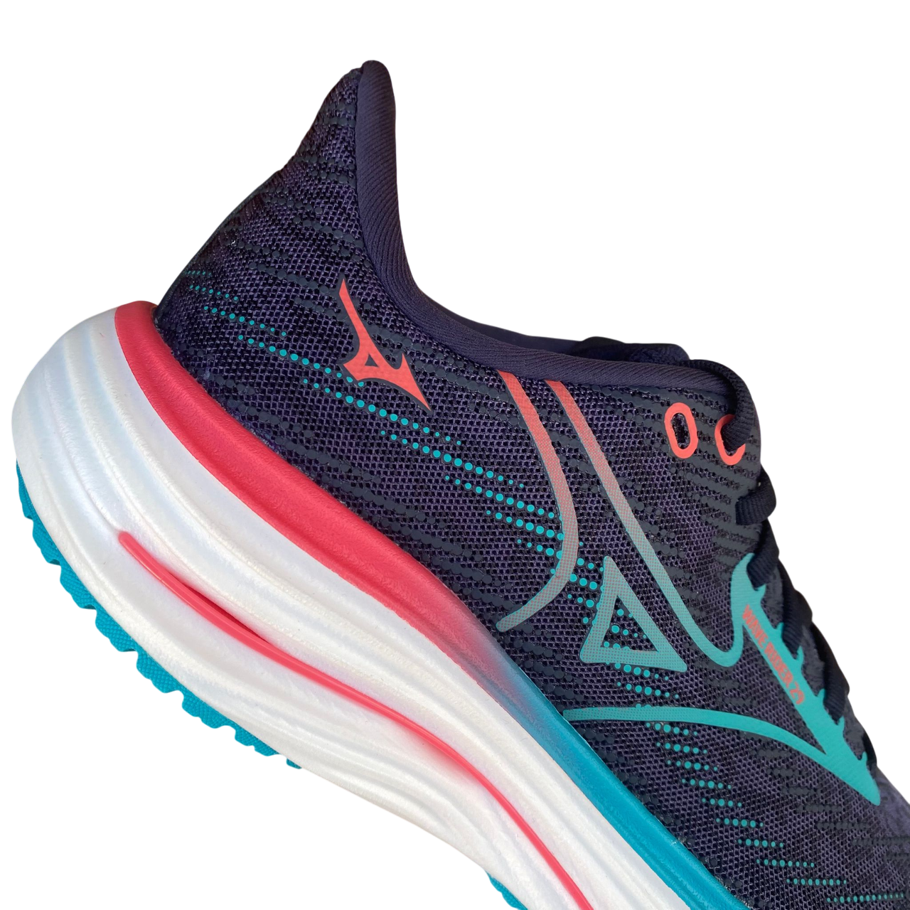 Scarpe running Mizuno Wave Rider 29 modello J1GC250301 colore grigio elite per uomo, 29ª generazione leggendaria con tecnologia Wave professionale, vista suola ammortizzata