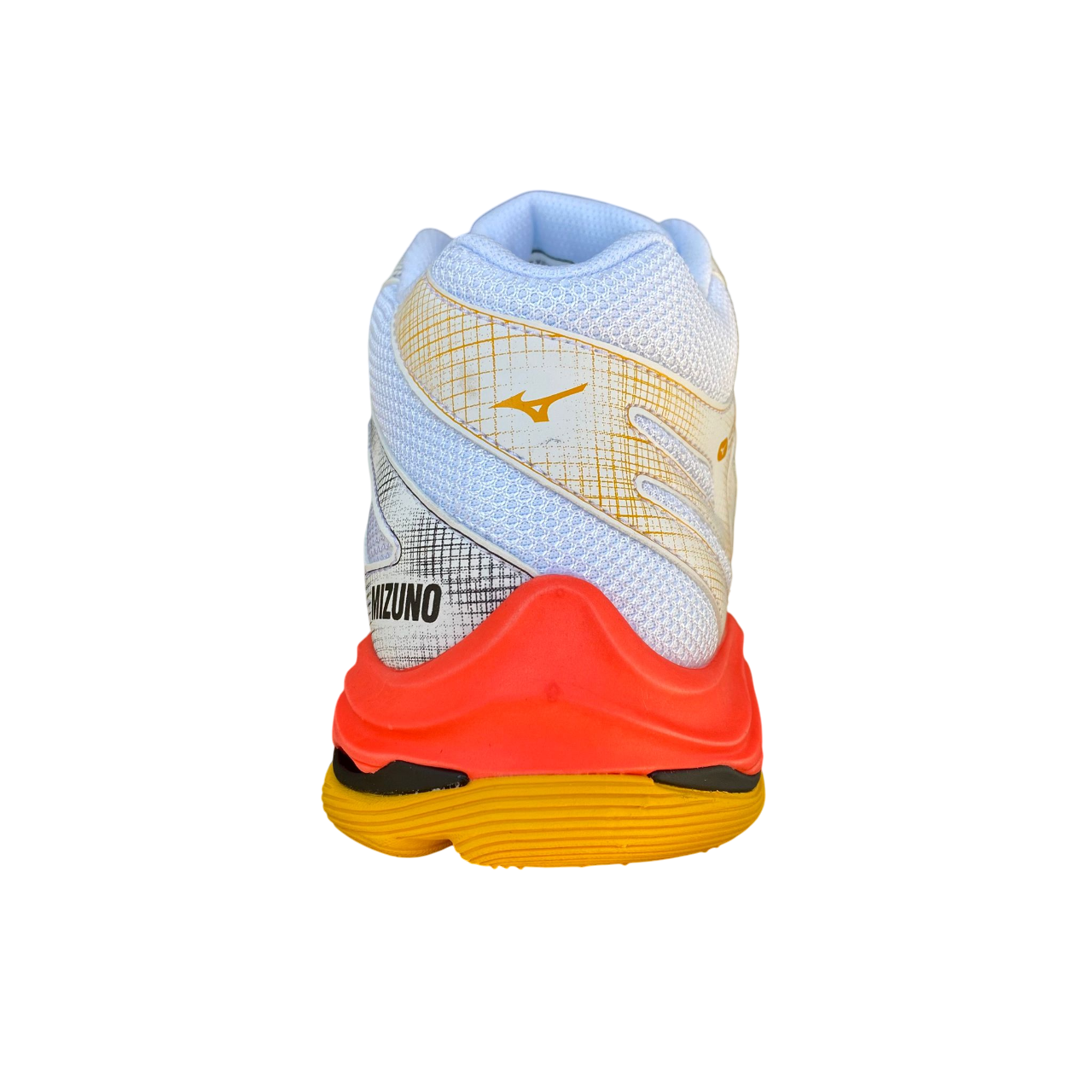 Mizuno Wave Voltage 2 Mid V1GA246598 scarpe pallavolo bianco corallo vista posteriore