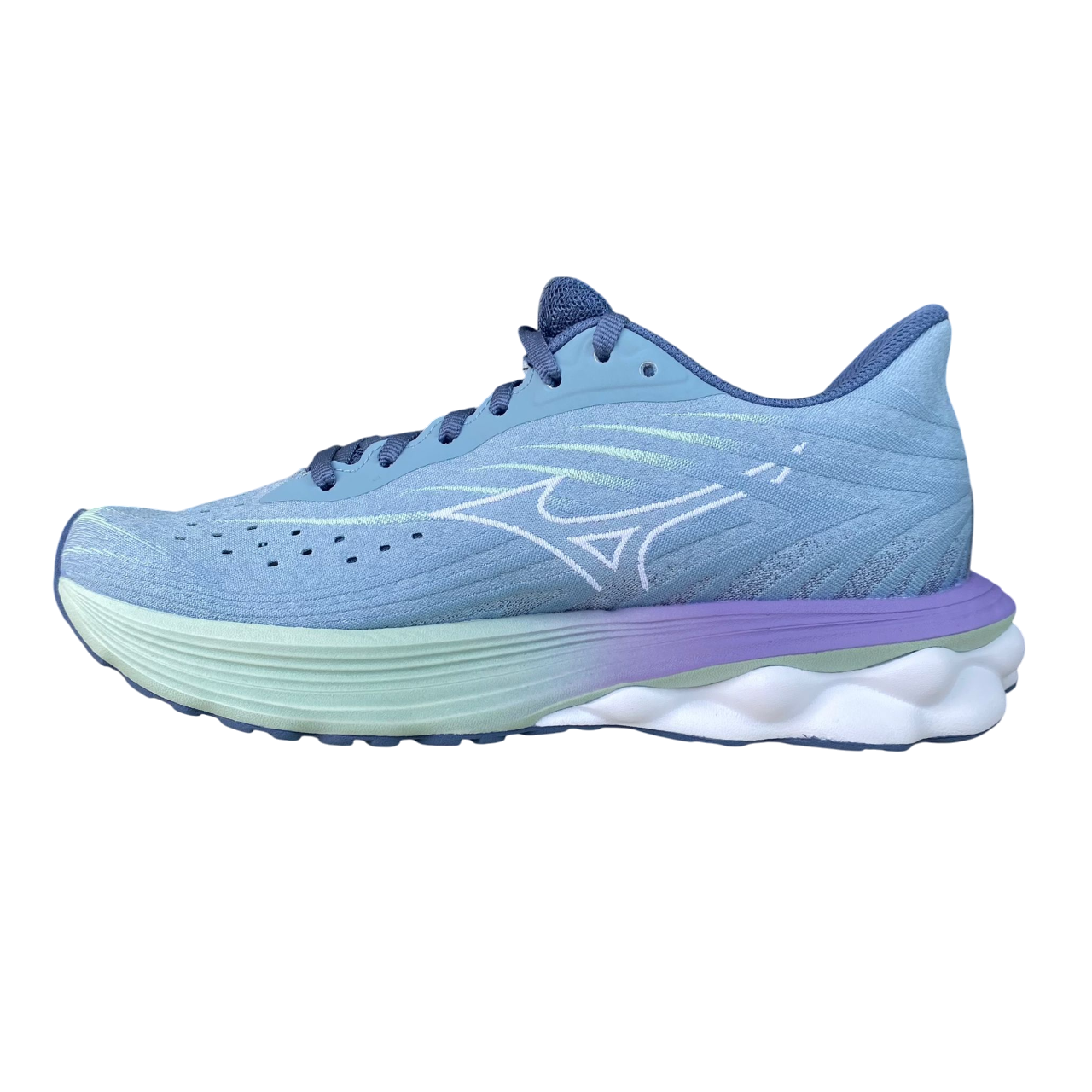 Mizuno scarpa da corsa da donna Wave Skyrise 6 J1GD250921 grigioceleste-menta-viola