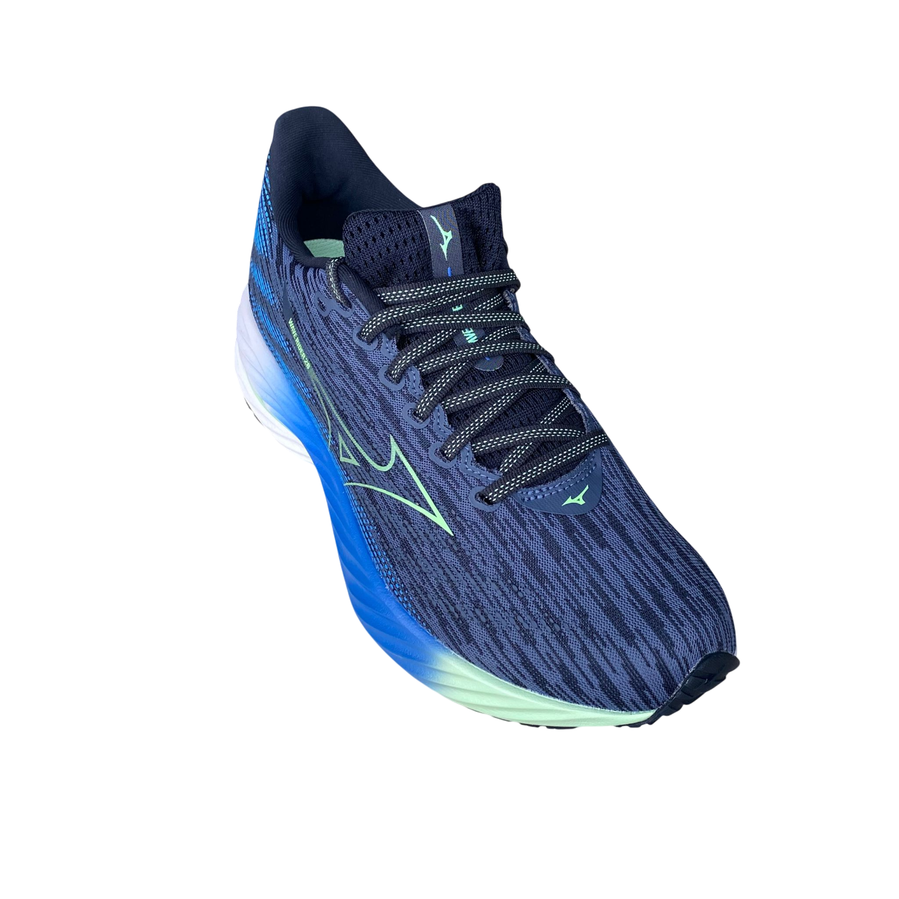 Mizuno scarpa da corsa da uomo Wave Rider 28 J1GC240351 indaco-menta-blu