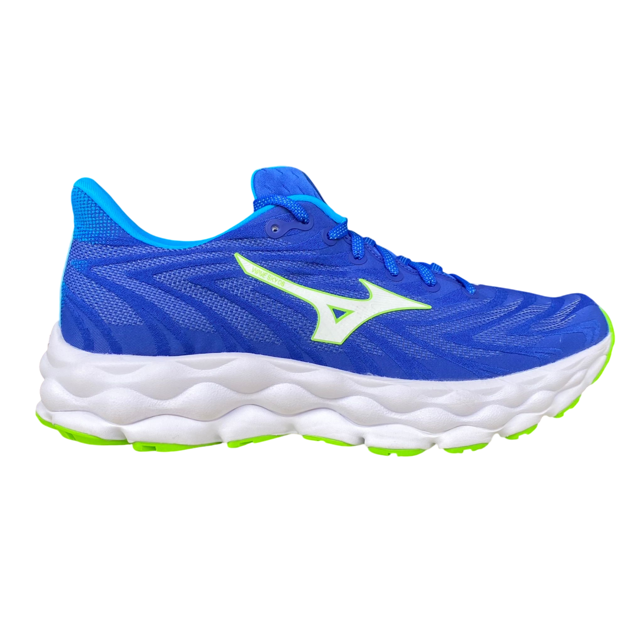 Mizuno scarpa da corsa da uomo Wave Sky 8 J1GC240253 blu-bianco