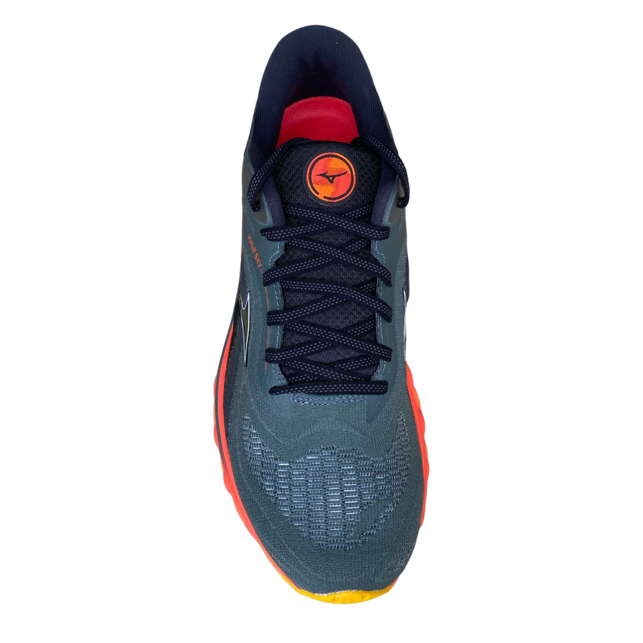 Mizuno scarpa da corsa da uomo Wave Sky 7 J1GC230251 grigio arancio