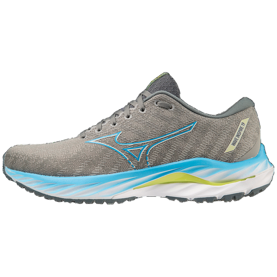 Mizuno scarpa da corsa da uomo antipronazione Wave Inspire 19 J1GC234451 grigio-azzurro