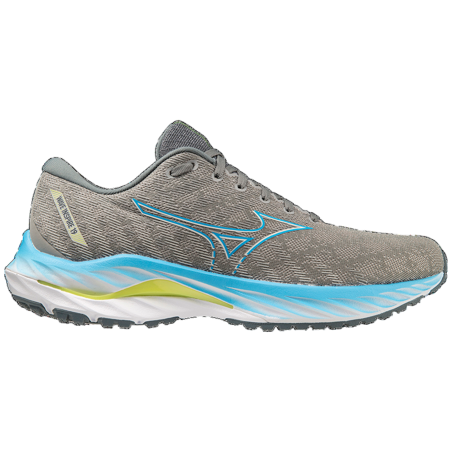 Mizuno scarpa da corsa da uomo antipronazione Wave Inspire 19 J1GC234451 grigio-azzurro