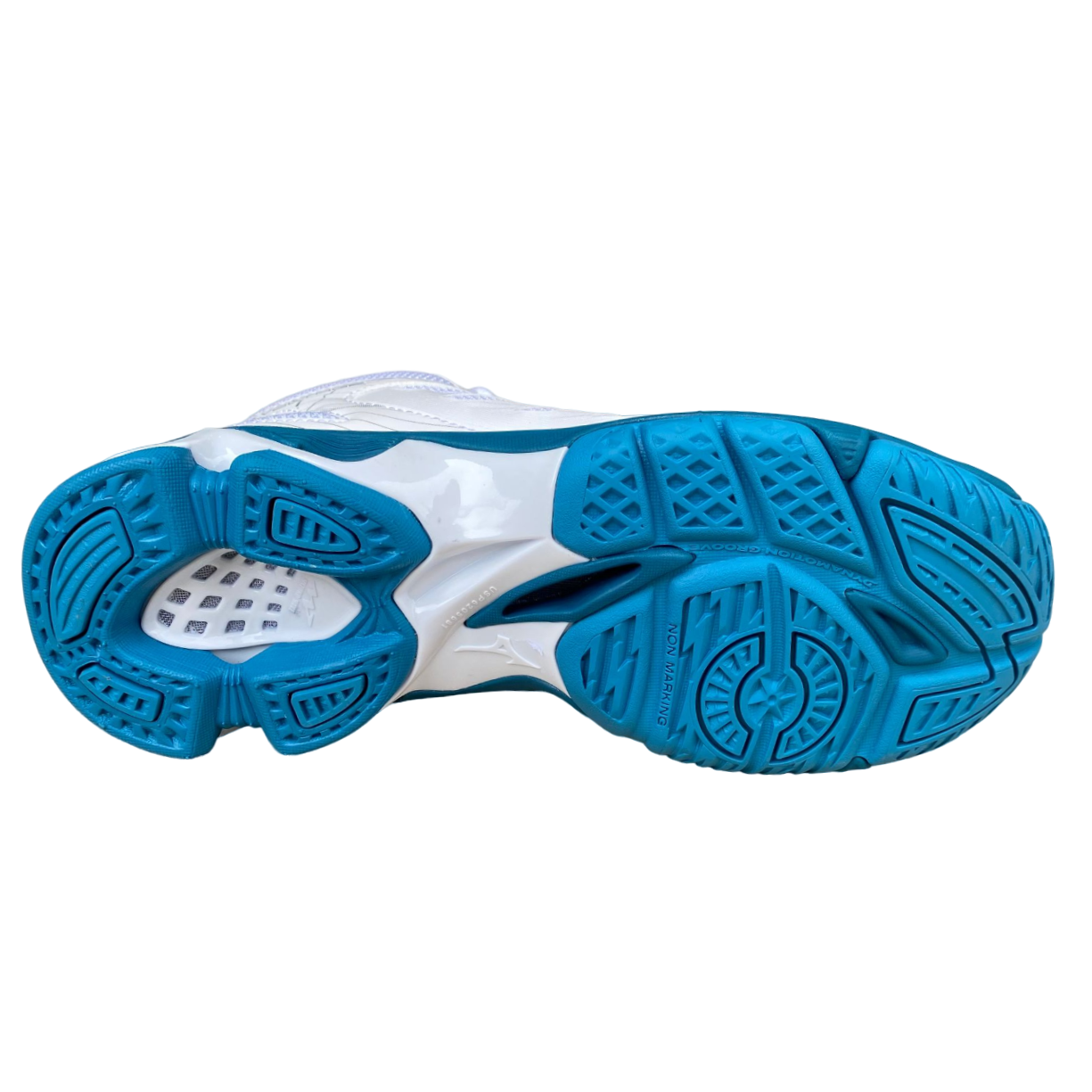 Mizuno scarpa da pallavolo da adulti Wave Voltage Mid V1GA216586 bianco blu argento