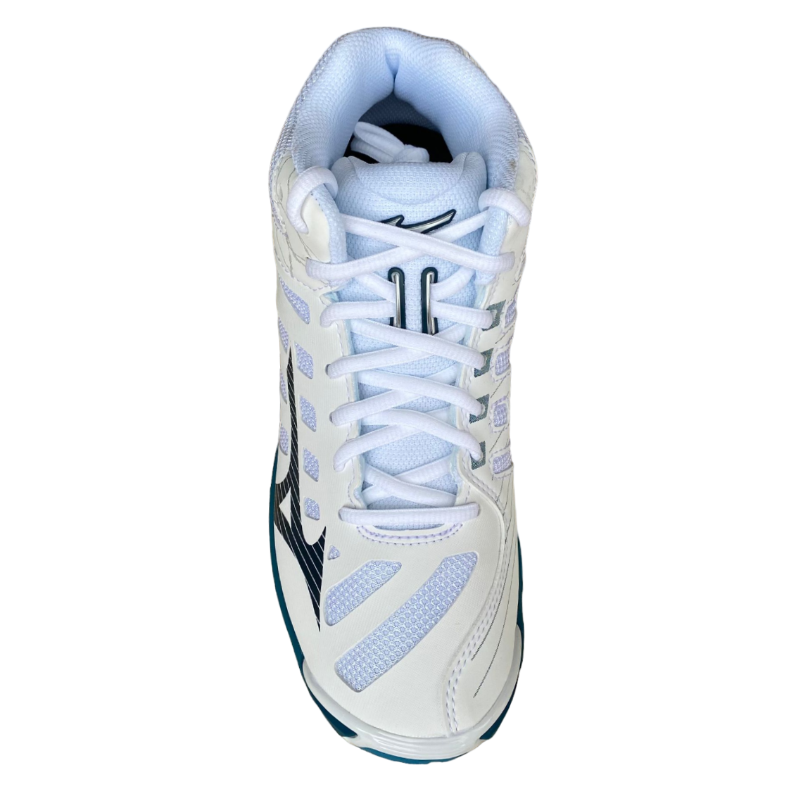Mizuno scarpa da pallavolo da adulti Wave Voltage Mid V1GA216586 bianco blu argento
