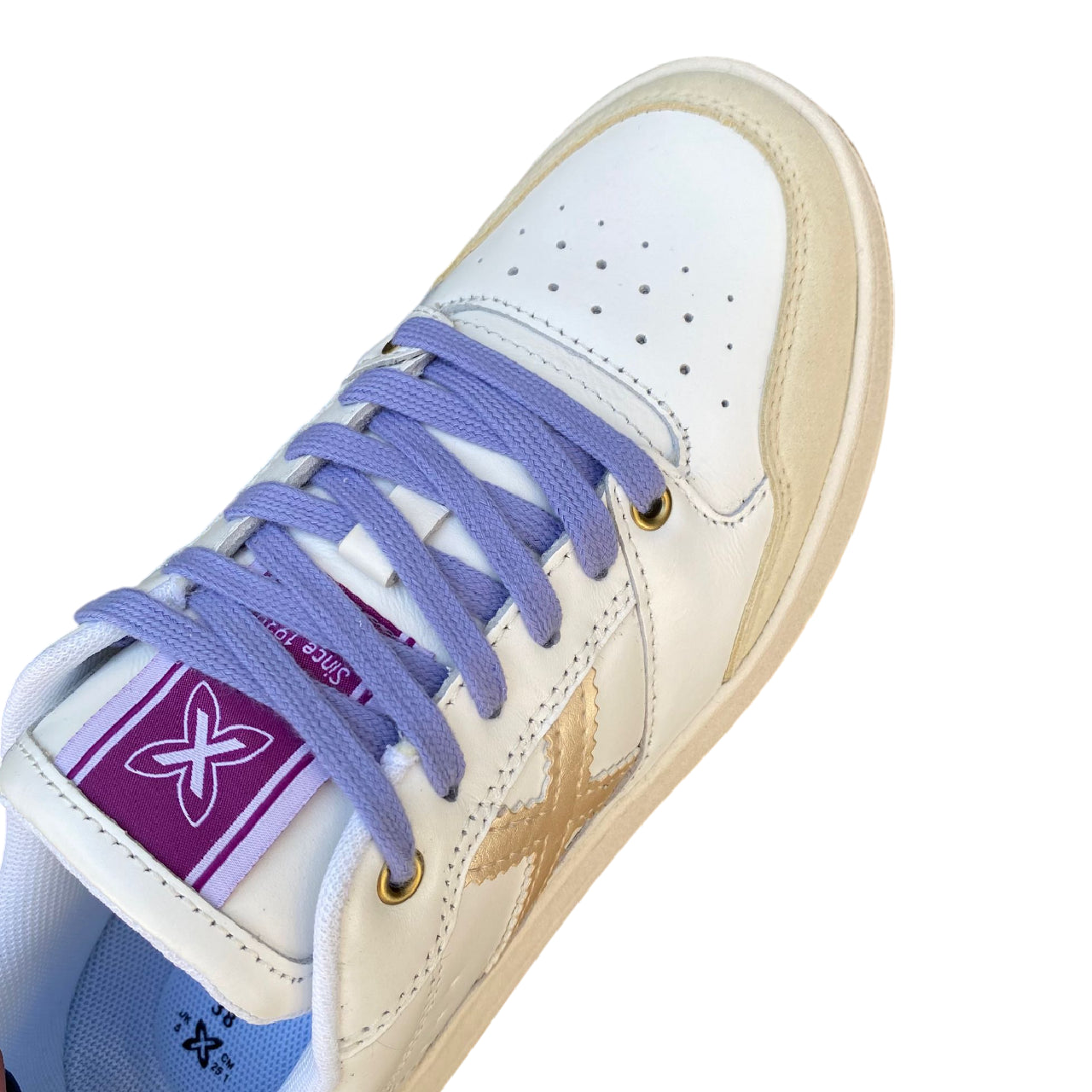Munich Legit 100 Sneakers Donna Bianco-Viola Vista Dall'Alto