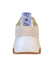 Munich scarpa sneakers da donna con X glitter dorato e inserto pitonato sul dorso Wave 173 perla