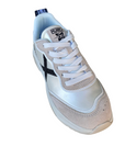 Munich scarpa sneakers da donna con X glitter nera e tallone pitonato Wave 170 perla