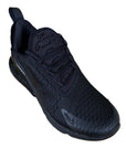 Nike Air Max 270 total black da uomo modello AH8050-005 con unità Air visibile, design elegante e ammortizzazione superiore per uso quotidiano e sportivo - alto