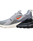 Nike Air Max 270 grigie da uomo modello DR8616-001 con unità Air visibile, design moderno e ammortizzazione superiore per uso quotidiano e sportivo - interno
