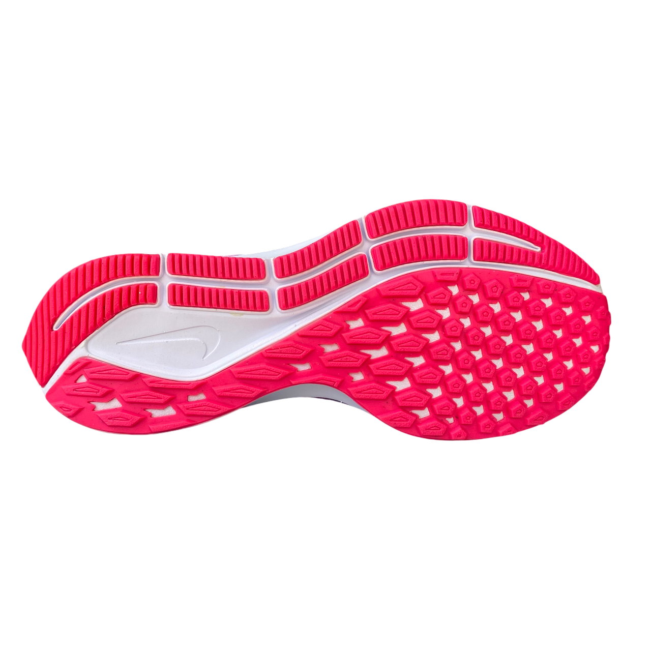 Scarpe running Nike Air Zoom Pegasus 35 da donna colore blu-rosa dettaglio suola con unità Zoom Air per reattività