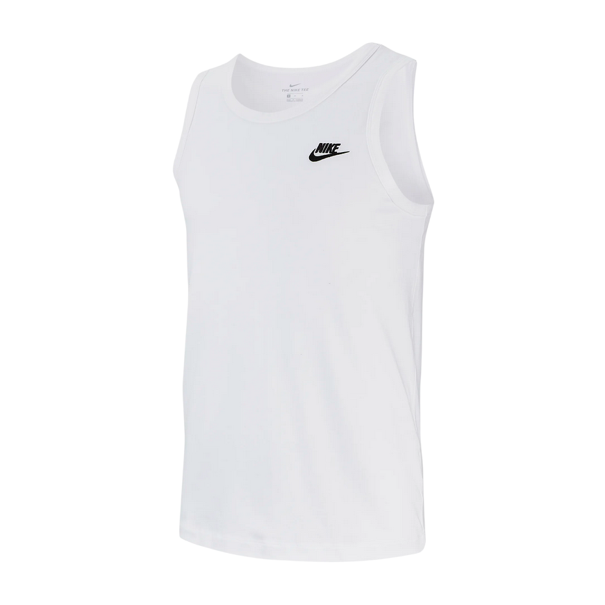 Nike Canotta Uomo Club Jersey - 100% Cotone Premium Bianco