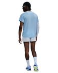 Maglietta running Nike Miler Breathe HJ4181-422 celeste da uomo con tecnologia Dry-FIT, inserti in mesh e logo riflettente - posteriore