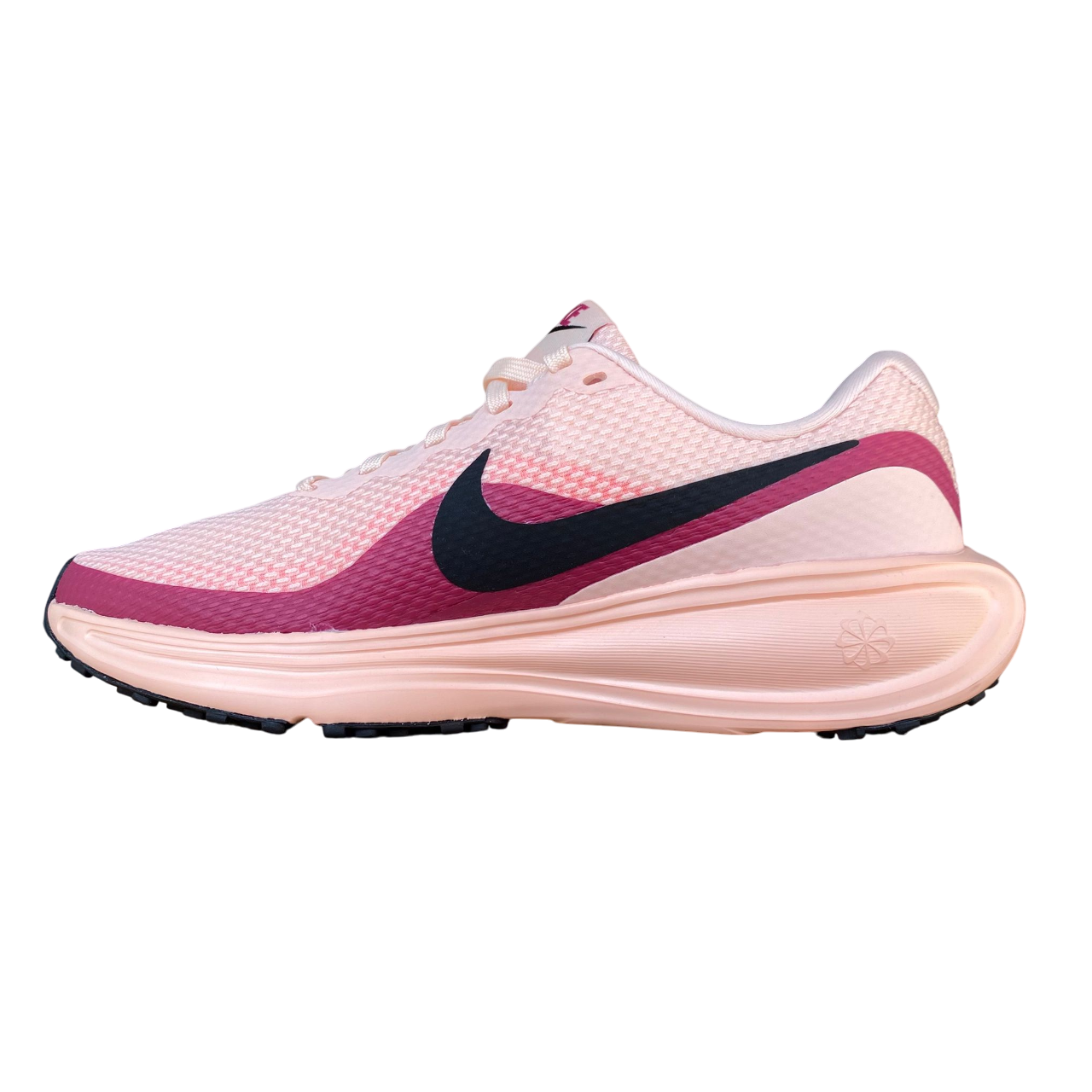 Nike Revolution 8 HJ8485-601 scarpe running donna corallo-barbabietola con tomaia mesh traspirante, vista interna