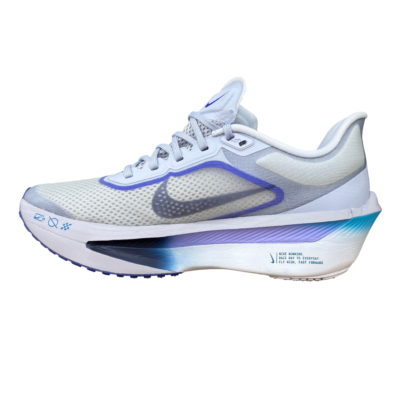 Nike Zoom Fly 6 FN8454-002 scarpa da corsa uomo colorazione Fantasma-Grigio-Blu vista interna