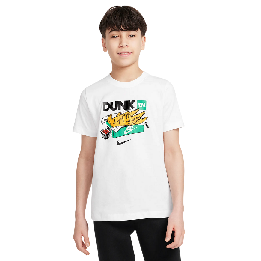 Nike maglietta manica corta junior Dunk HQ3235-100 bianco