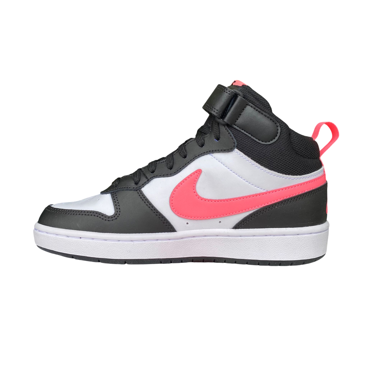 Nike scarpa da ginnastica da junior Court Borough Mid 2 CD7782-005 nero-bianco-rosa